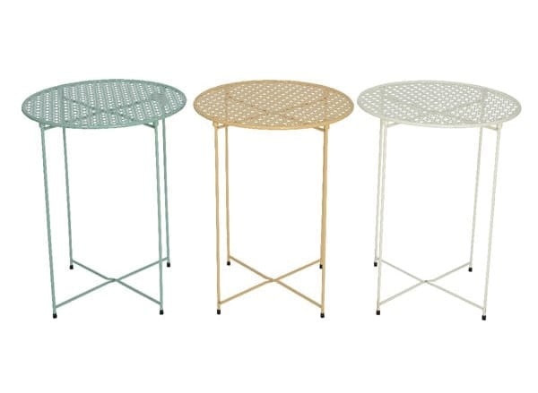 Indigo round metal garden table 46 x 62 cm