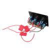 6 Gang Rocker Switch Panel Waterproof DC12V To 24V 20A Blue LED Light 5PIN Overload Protection for Car Yacht RV Bus