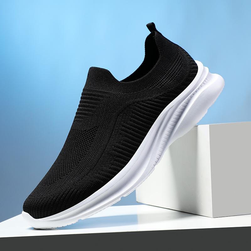 Men's shoes outdoor fly-woven mesh shoes daily casual sports shoes spring and summer low-top foot cover mesh cloth running shoes one foot