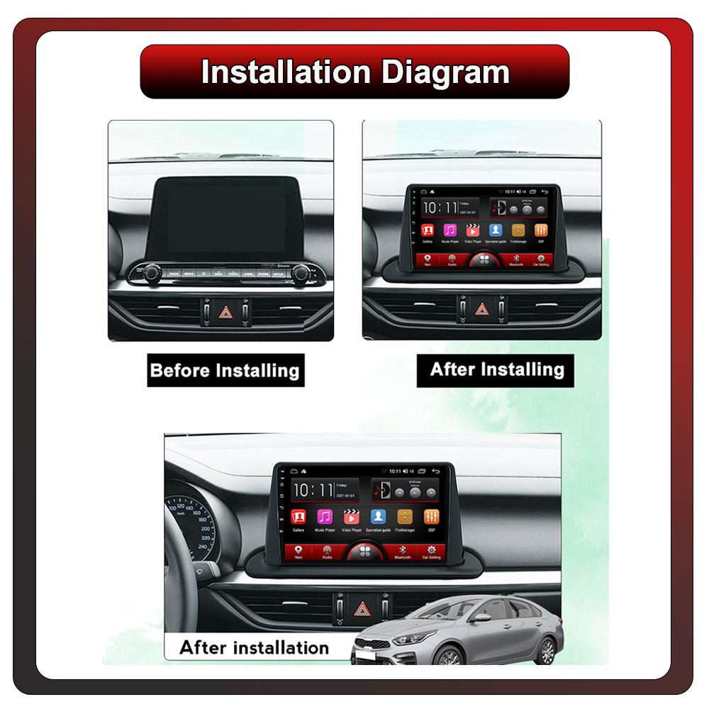 2Din Android Car-Play Car Radio,KIA Cerato 4 2018-2021,Multimedia Player Head Unit Stereo GPS Navigation BT WIFI,1+16GB