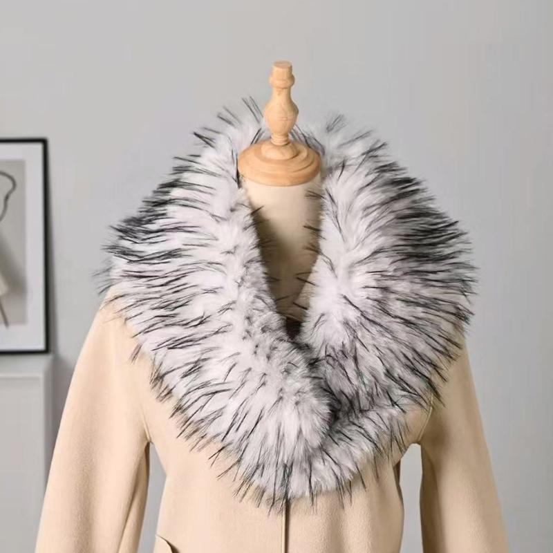 Soft Collar Winter Scarf Warm Plush Shawl For Women Men Lightweight Polyester Cold Weather Accessory