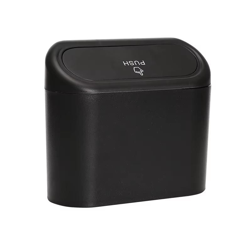 

Car Trash Hanging Mini Vehicle Garbage Organization With Lid Multifunctional Folding Automotive Garbage Storage Box Car Supplie чорний