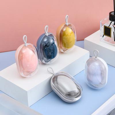 Kapsel-Puff-Box, klein, staubdicht, Raumform, tolle transparente Abdeckung, Kosmetikschwamm für Reisen