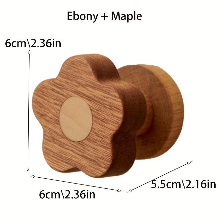 4/8 Sets Massivholz 4 Stile Floral High End Kreative Kleiderhaken, Stanzfrei Nordisch High End Massivholz Mantel- und Huthaken, Geeignet für Zuhause