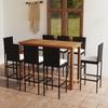 Day and Night - Day and Night 9-piece Garden Bar Set with Black Cushions