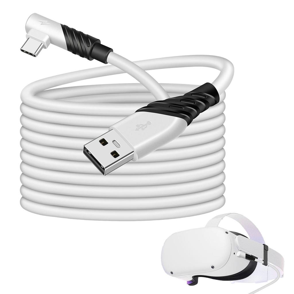 Link Cable Elbow 90 Degrees 5 Meters Usb3.0 Computer Connection Data Cable Compatible For Oculus Quest2 Vr Helmet