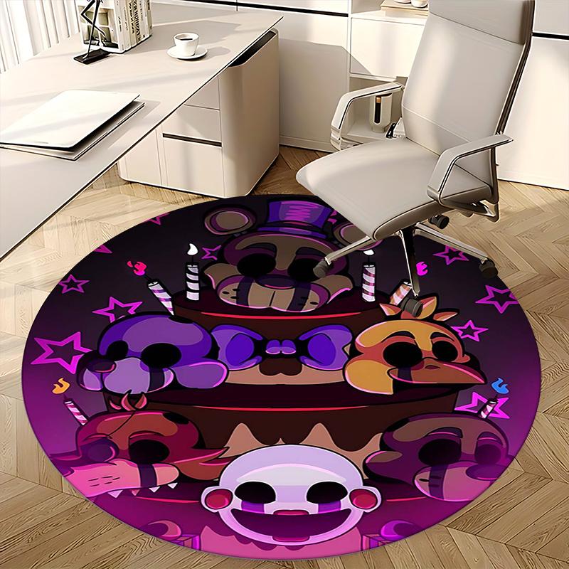 Five Nights at Freddy's,FNAF Chair mat Round Rug Office carpet, Non slip, Suitable for Living Rooms, Bedrooms Decor.1205607a