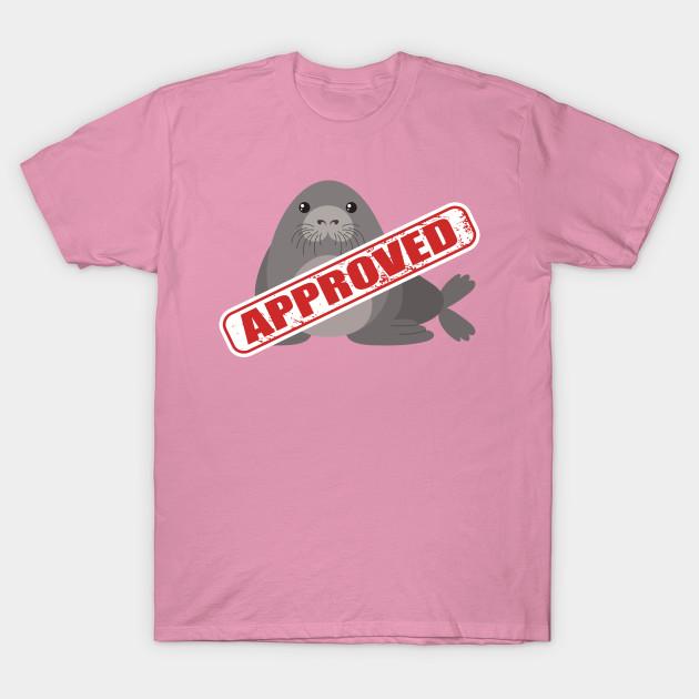 T Shirt Women Seal Of Approval Pun Harajuku Print Kawaii Tshirt Summer Short Sleeve Female T-Shirt Top Tee