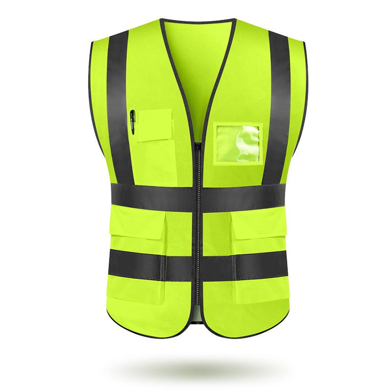 Fluorescent Reflective Safety Vest for Construction and Road Workers