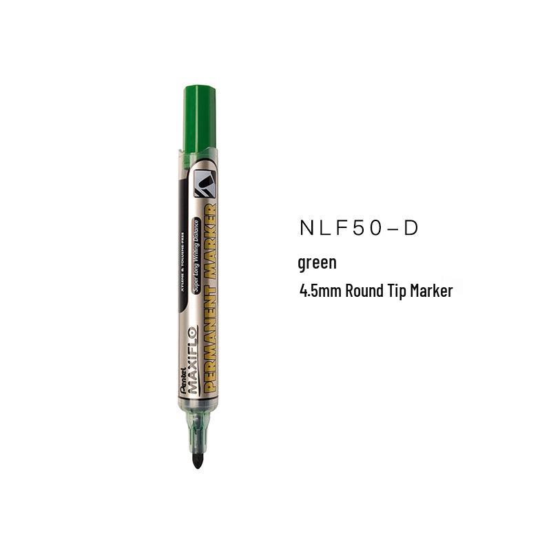 Pentel Japan Push-Type Waterproof Oil-Based Marker with Round Tip - NLF50 зелёный