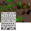 Halloween Nail Stickers 6 Sheets Glow-in-the-dark Sticker, Spooky Ghost Pumpkin Skull Manicure Party Art Decor Decal, DIY Decoration Favors for Women