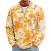 Men's Casual Knit Long Sleeve Pullover with Stand Collar and Ribbed Cuffs