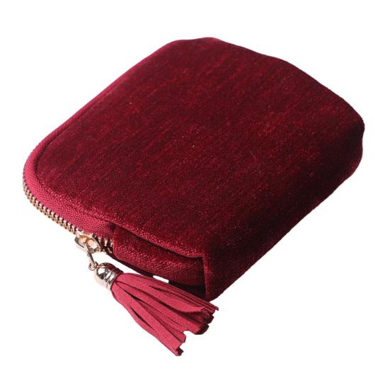 Sac à Bijoux Grande Capacité Fermeture Éclair Portable Organisateur de Bijoux de Voyage Multi-Compartiments Pochette de Rangement pour Bijoux