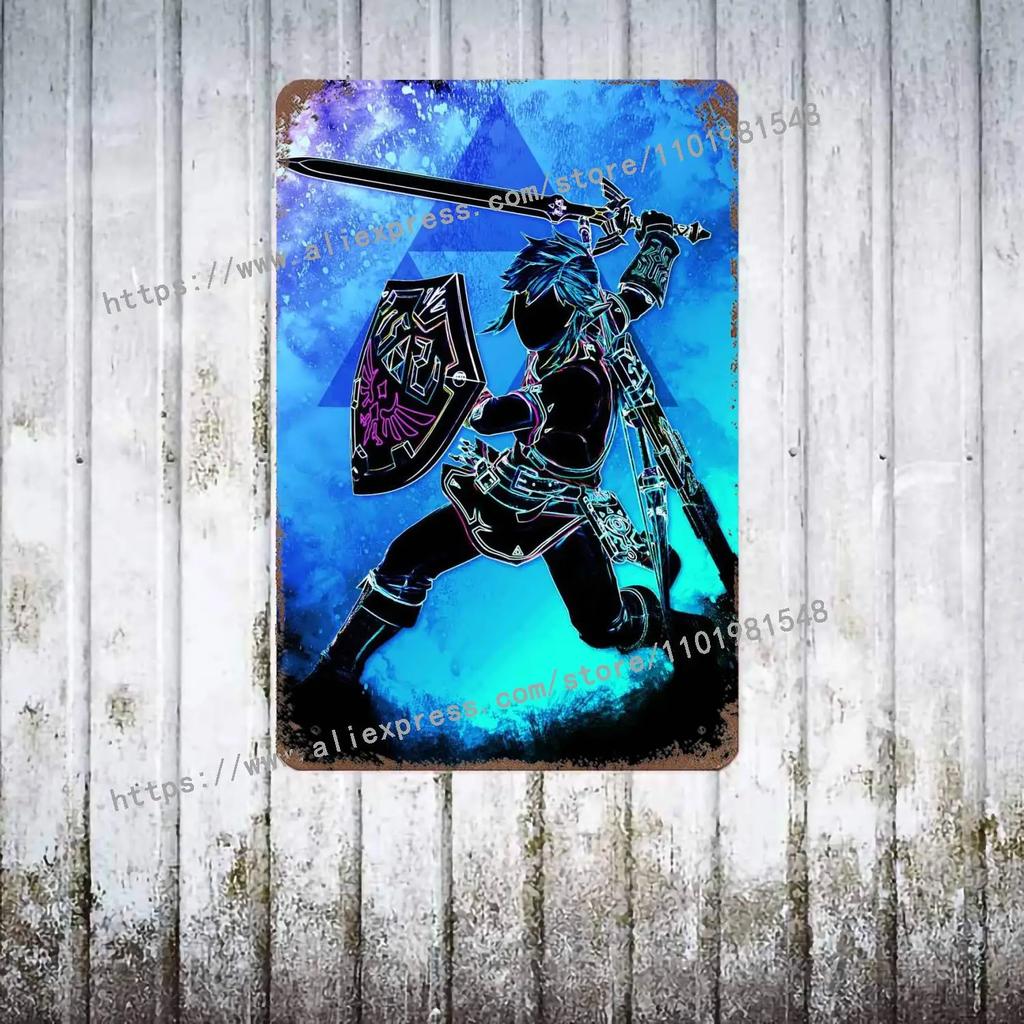 Zelda Story of The Hero Time Decor Poster Vintage Tin Metal Sign Decorative Plaque for Pub Bar Man Cave Club Wall Decoration