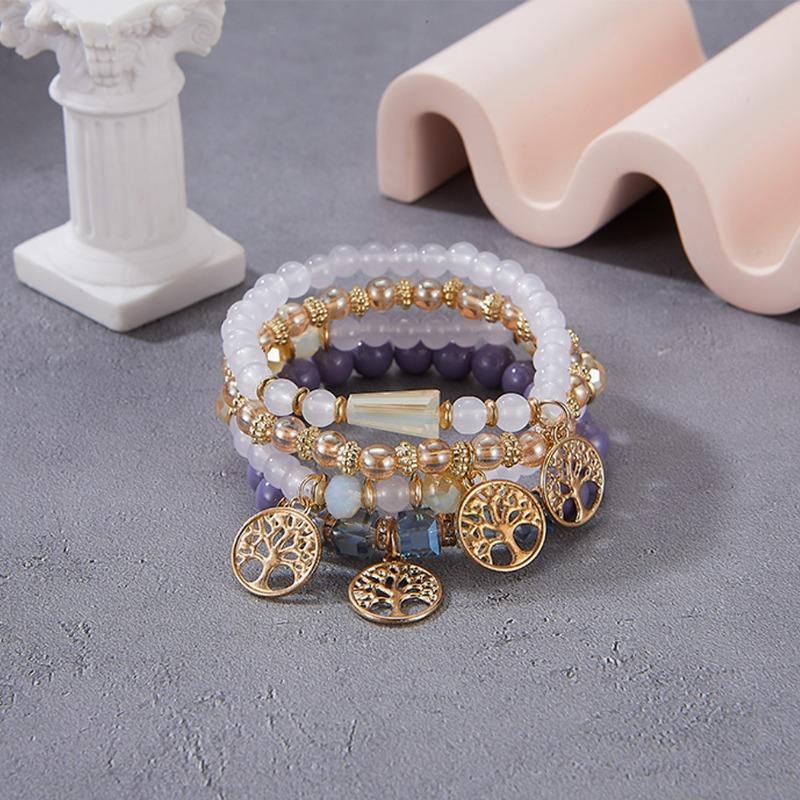 Bohemian bracelet creative tassel multi-layer beaded bracelet