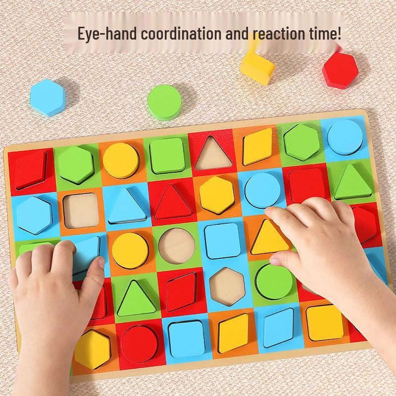 

Монтессори Пазл на сопоставление форм и цветов для возраста 1-3 года