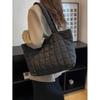 1 Pc Minimalist Quilted Puffy Tote Bag, Large Capacity Crossbody Bag, Trendy Padded Shoulder Bag For Women For Daily Commute