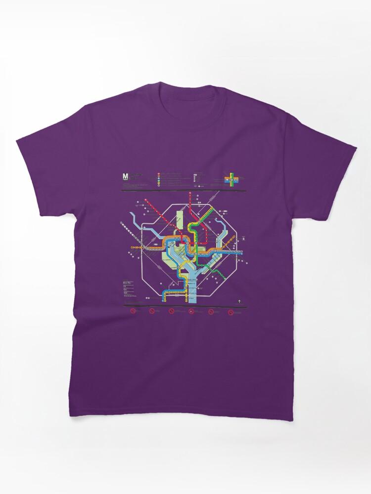 Metro Washington DC Metro Map Silver Line Classic T-Shirt