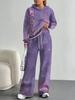 Bohemian Style European And American Autumn And Winter Casual Long-Sleeved Suit Women'S Hooded Sweater Trousers Suit