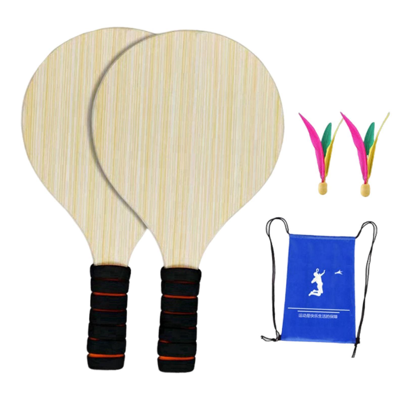 2 Pieces Badminton Paddle Set Shuttlecock Paddle Set Training Badminton Racket