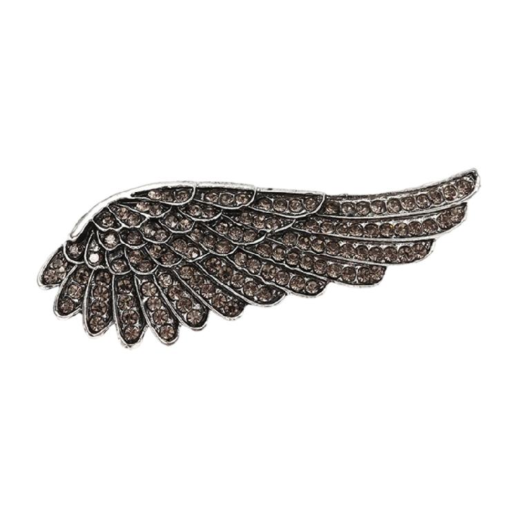 Elegant Vintage Inspired Angel Wing Jewelry Pin with Sparkling Crystal Stylish Rhinestones Brooch Clothing Accessories
