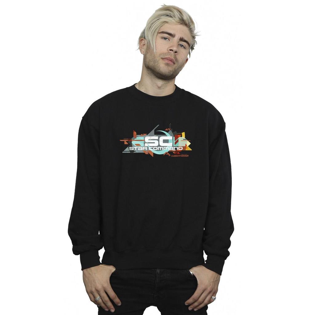 Disney Mens Lightyear Star Command Graphic Title Sweatshirt