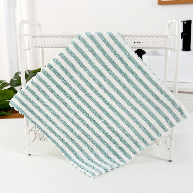 Warp-knitted Fine-striped Absorbent Kitchen Hand Towel