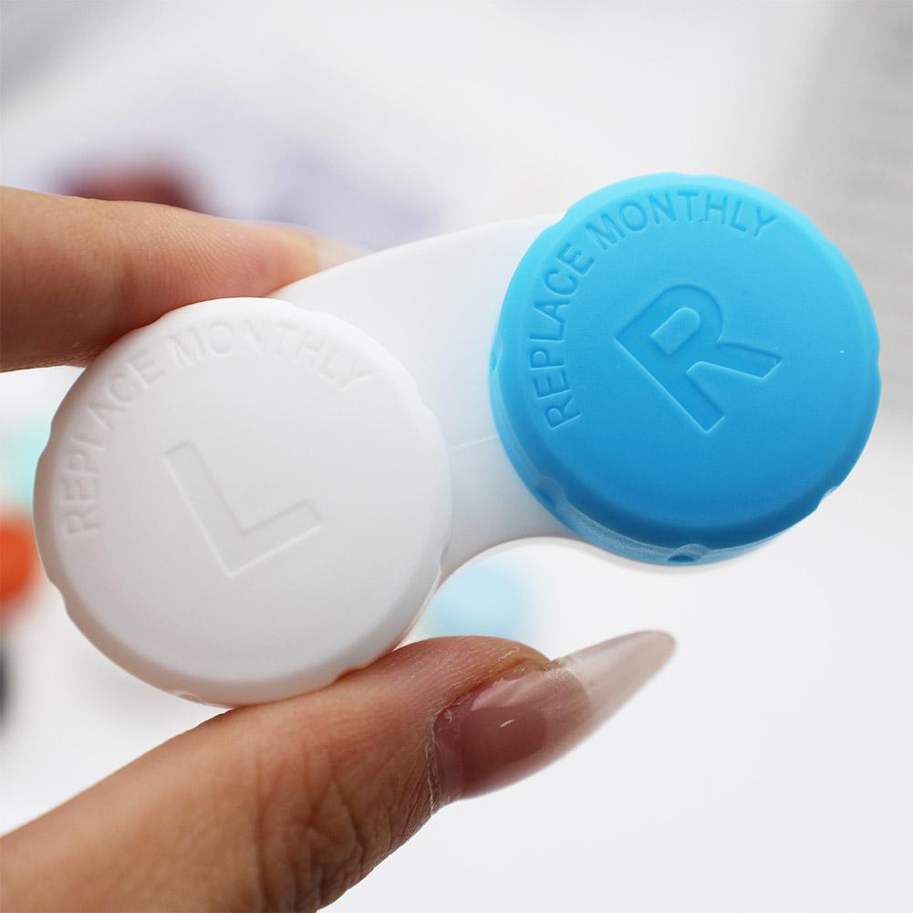 12Pcs Contact Lens Case Mini Lovely Eyes Care Contact Lens Container Box Travel Kits Eyewear Accessories Organizer