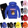 Set Hoodie Kinder Hose Jungen Langarm Cartoons Druck Trainingsanzug