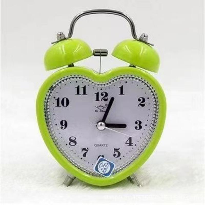 Student Metal Ringing Alarm Clock Creative Children Learning Silent Night Lights Fashionable Classic Loud Bedside Cute Clock Watch