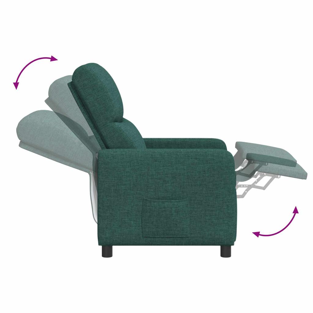 Recliner Dark Green Polyester