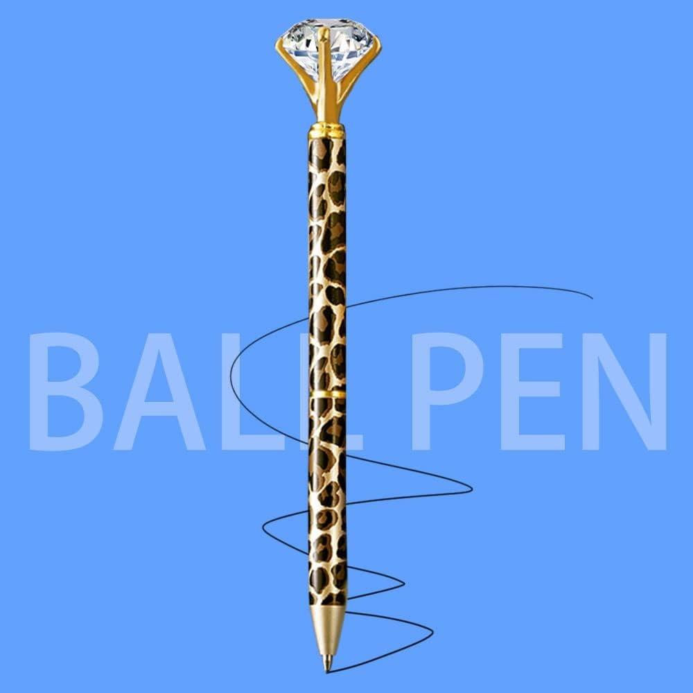 

Metal Writing Pens Leopard Black Ink Cute Ballpoint Pens Women
