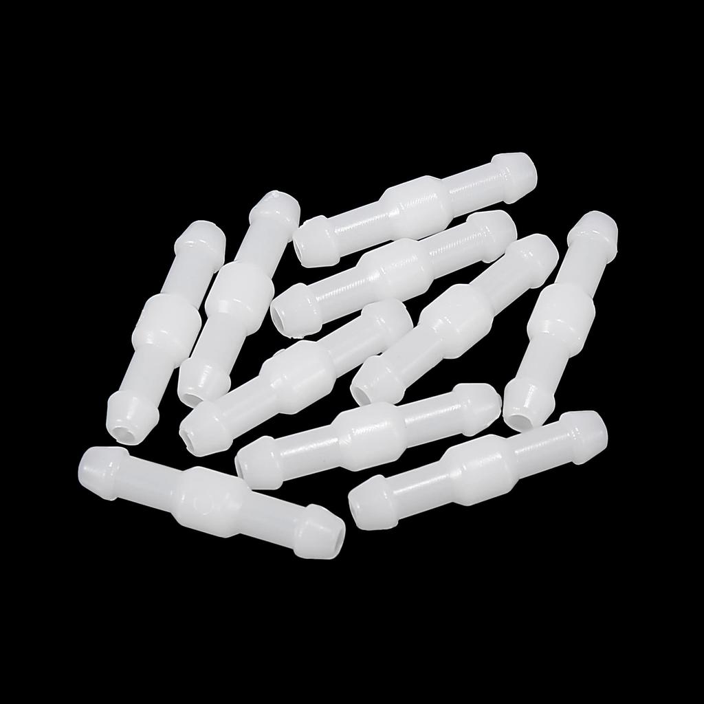X AUTOHAUX Windshield Washer Hose Connector I Shape Plastic 2-Way Tube Pipe Fitting Splitter Adapter for Car 10pcs White