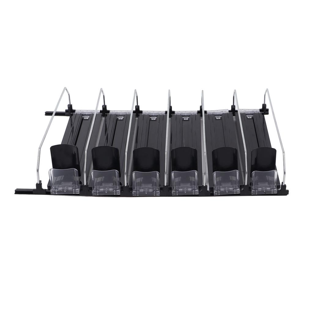 Automatic Drink Pusher Glide Width Adjustable Simple Operation Labor Space Saving Black Self Pushing Can Organizer for