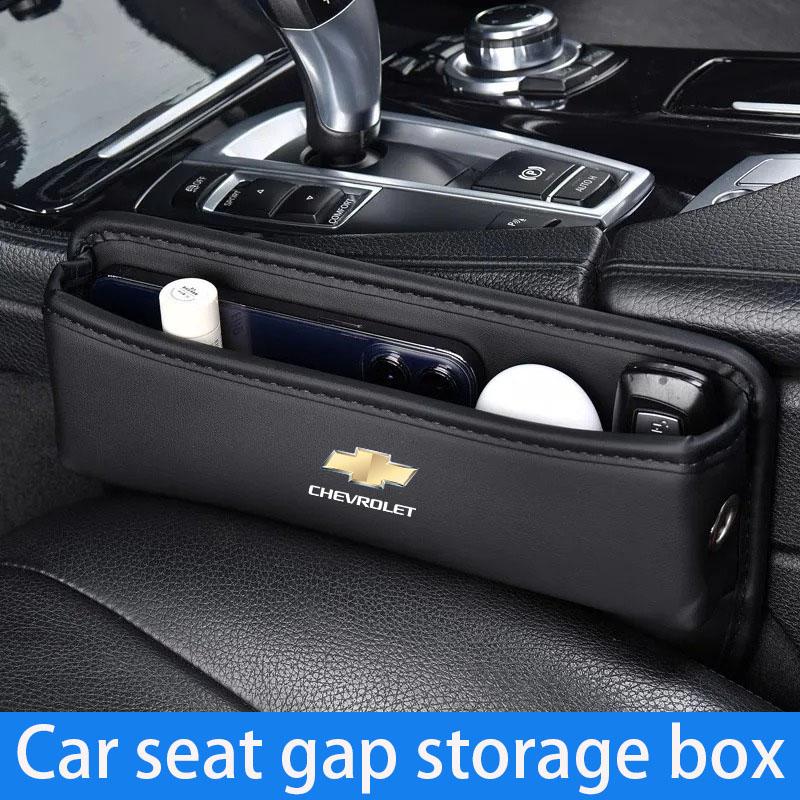 Car Seat Gap Storage Box Leather Storage Box for Chevrolet Spark Captiva Cruze Tracker Orlando Trax Epica Malibu Equinox Sonic