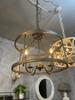 American Country Retro Wrought Iron Chandelier - Creative French Pastoral Ceiling Light for Living Room & Restaurant Decor