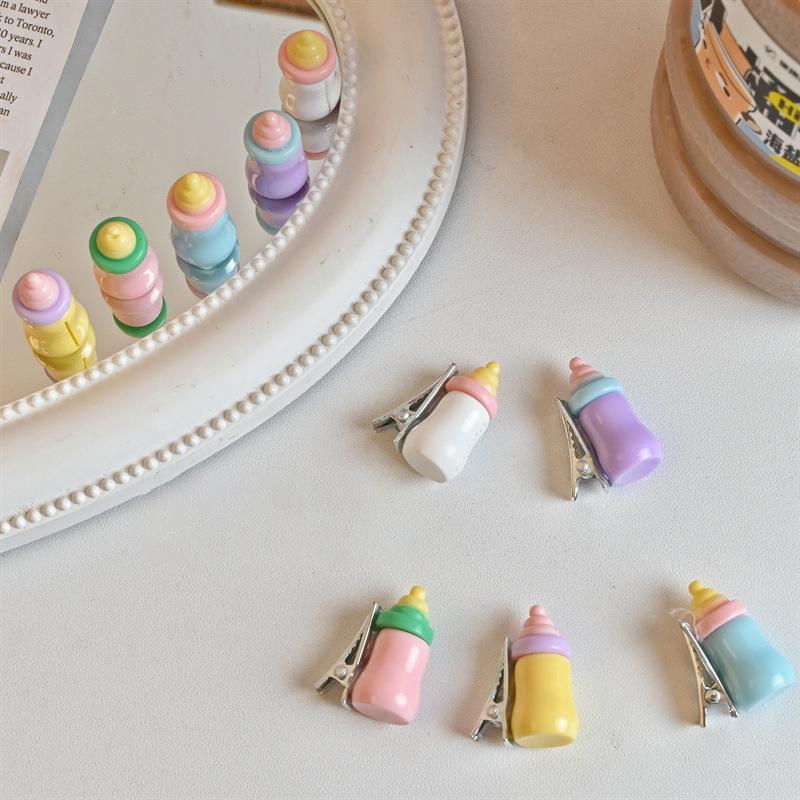Cute And Funny Creative Hair Clips Colorful Small Feeding Bottle Hairpins For Women Girls Barrettes Hair Accessories
