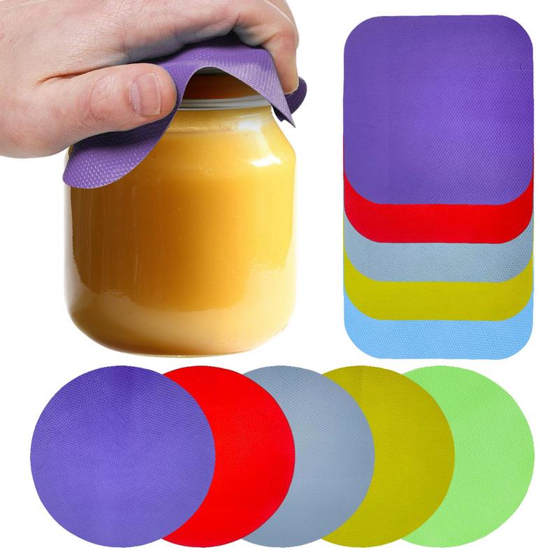 10pcs Rubber Jar Opener Gripper Pad Multi-Purpose Round Bottle Lid Openers Kitchen Pot Holder Gadget Eco-Friendly High Quality