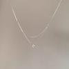 Neue 925 Silber Doppelkette Persönlichkeitsanhänger Damenanhänger Schlichter Stil Choker Geburtstagsgeschenk Exquisiter Schmuck