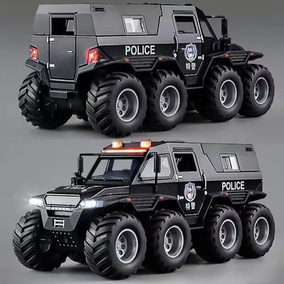 2024 Nový 1/32 zliatinový model auta 8x8 ATV Kovové vozidlo Model auta Simulácia zvuku a svetla Kolekcia Darčeková detská hračka