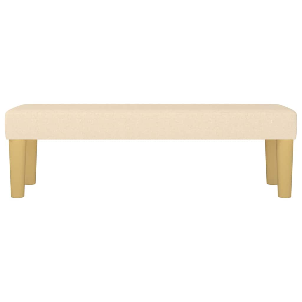 Cream Fabric Bench 100 X 30 X 30 Cm