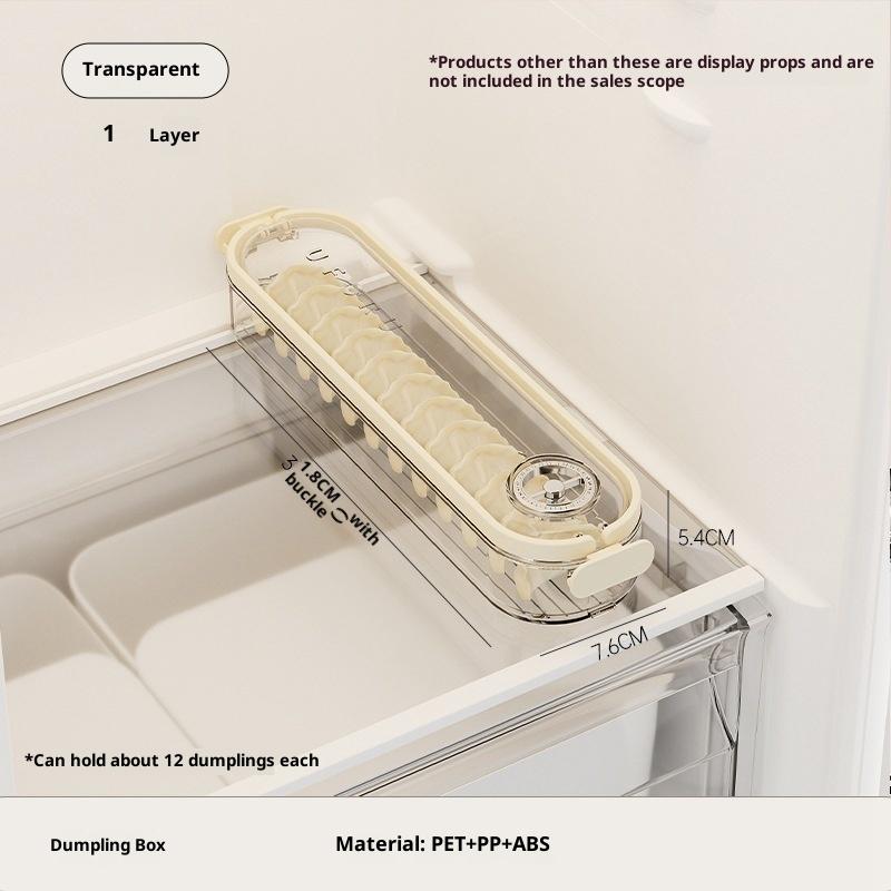 1/2/3 Layers Household Food-Grade Dumpling Container With Lid Freezer Fresh-Keeping Box Refrigerator Storage Box