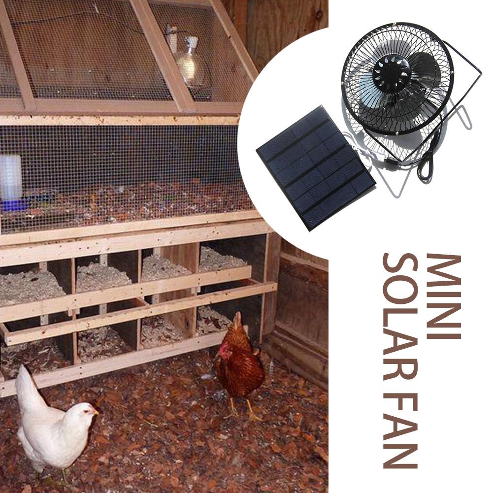 Solar Powered Exhaust Fan 5W Weatherproof Solar Panel DC Fan Air Extractor for Camping Greenhouse Kitchen Animal House