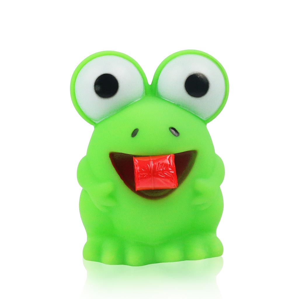 Creative and Humorous Tongue Sticking Frog Emits Sound To Vent, Squeezes and Screams, Pinches Music, and Pranks Toys