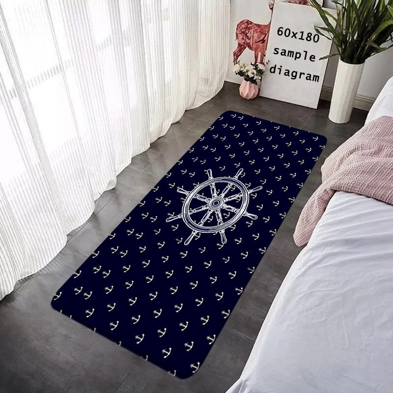 Entrance Doormat Sailor Navigator Anchor Rudder Balcony Rugs Living Room Carpet Foot Mats Bath Rug Floor Mat Non-slip Home Decor