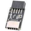 Fast Transfer USB2.0 to Type E Adapter Internal Header Black Front Type E Adapter Motherboard USB2.0 Adapter PCs Front Panel