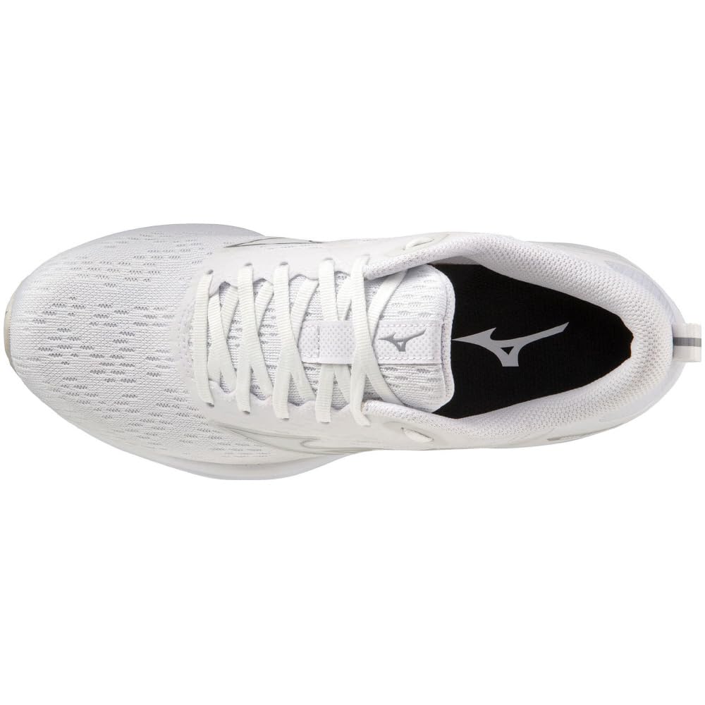Mizuno Wave Legacy Running Shoes for Wave Rider White x Silver x 2E Jogging, Marathon, Sports, Training, Lightweight, Sole, Women's, White, 23.5 cm,
