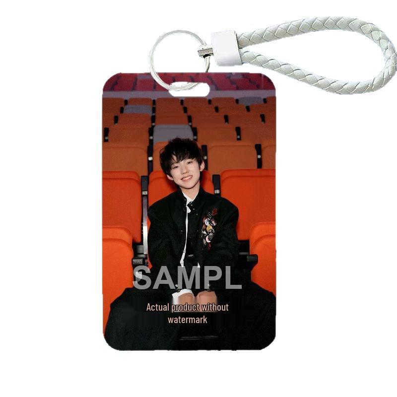 Zhang Jiayi Stylish Card Holder with Transparent Window for Students - Fits School, Meal, or Star Cards