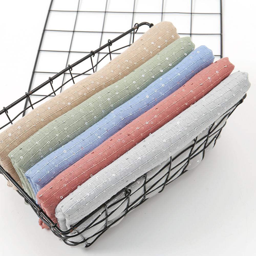 Autumn Winter New Candy Color Sequin Scarf Women Girls Rough Selvedge Scarves Soft Sunscreen Outdoor Shawl Female Wrap Shawls