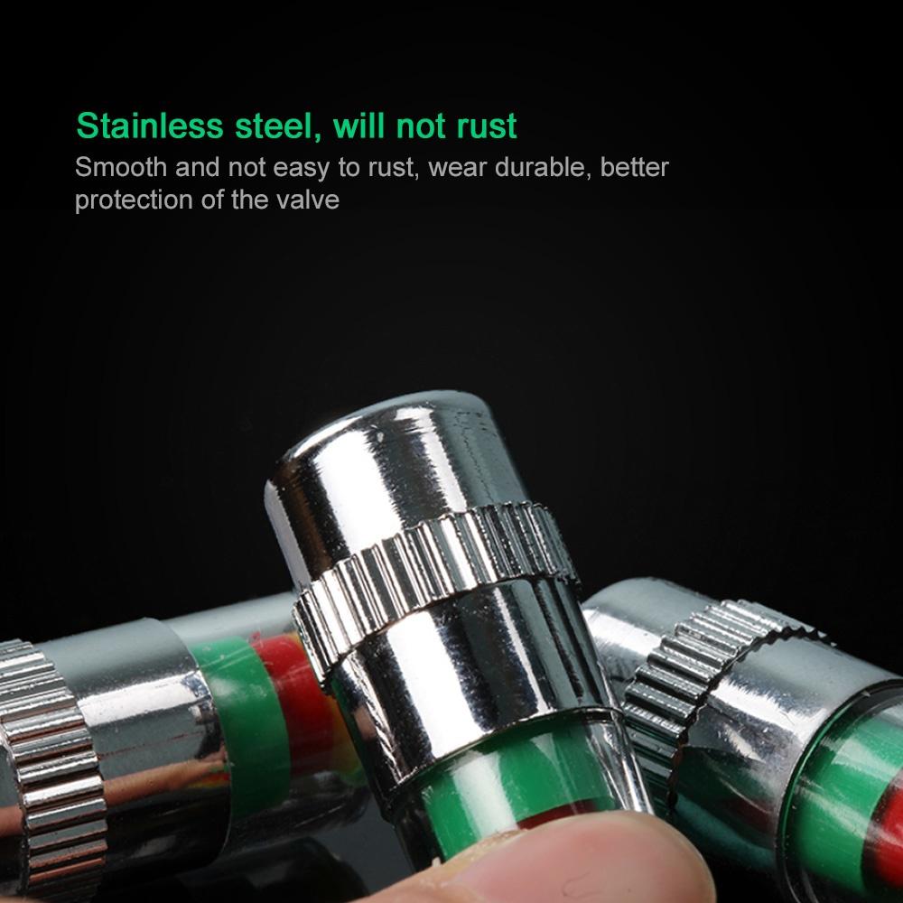 4PCS Car Auto Tire Pressure Monitor Tire Gage Alert Sensor Indicator Valve Caps